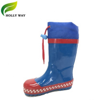 Botas de chuva infantis com cordão